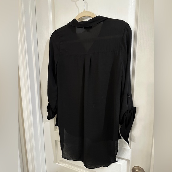 Ana black button up blouse size small - Picture 3 of 4